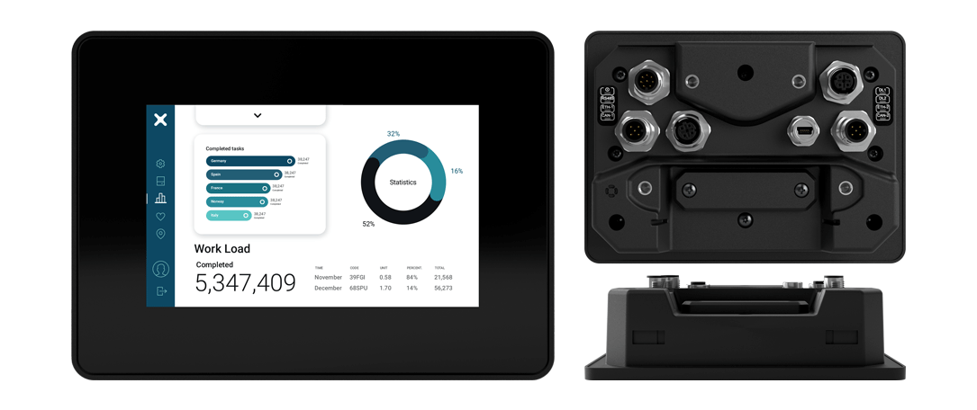 XA5 | Outdoor HMI 5” PCAP Touch sunlight-readable with bonding
